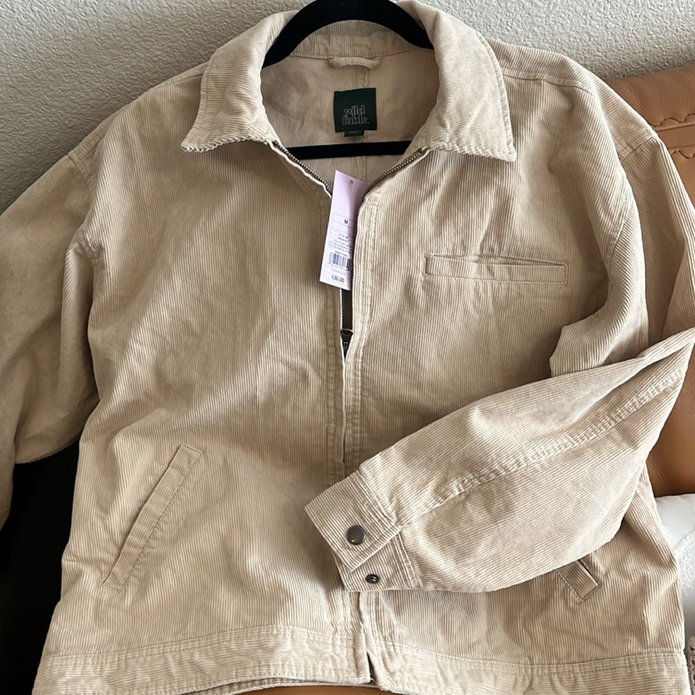 Wild fable corduroy zip up jacket